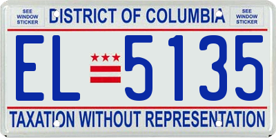 DC license plate EL5135