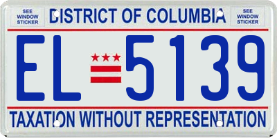 DC license plate EL5139