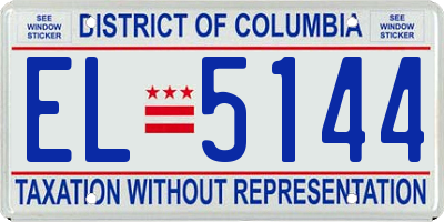DC license plate EL5144