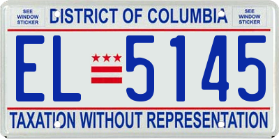 DC license plate EL5145