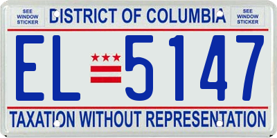 DC license plate EL5147