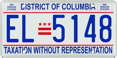 DC license plate EL5148