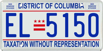 DC license plate EL5150