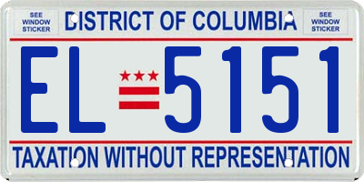 DC license plate EL5151