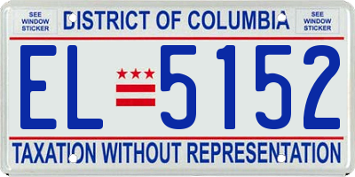 DC license plate EL5152