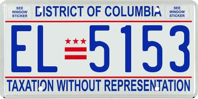 DC license plate EL5153