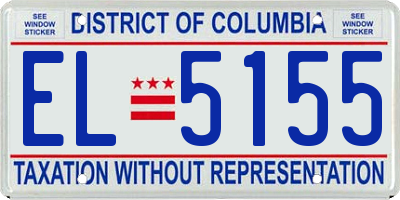 DC license plate EL5155