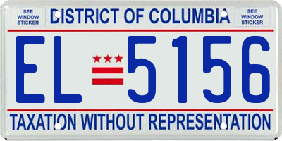 DC license plate EL5156