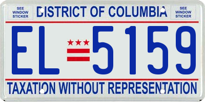 DC license plate EL5159