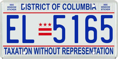 DC license plate EL5165