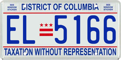 DC license plate EL5166
