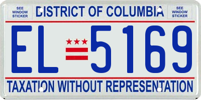 DC license plate EL5169