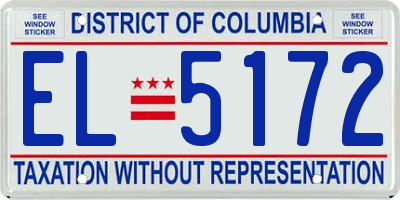 DC license plate EL5172