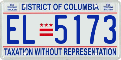DC license plate EL5173
