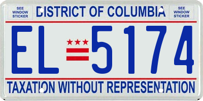DC license plate EL5174
