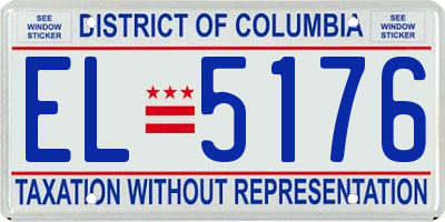 DC license plate EL5176