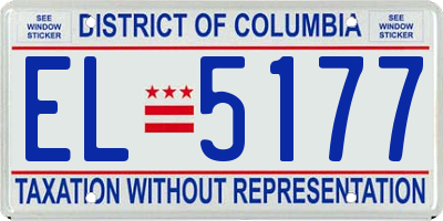 DC license plate EL5177