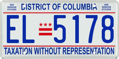 DC license plate EL5178