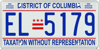 DC license plate EL5179