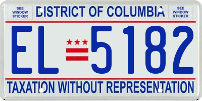 DC license plate EL5182