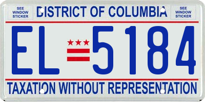 DC license plate EL5184