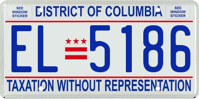 DC license plate EL5186