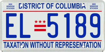 DC license plate EL5189