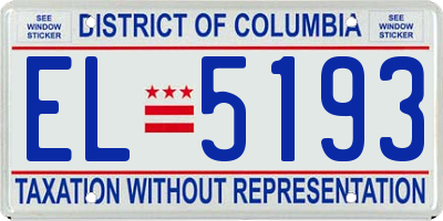 DC license plate EL5193
