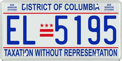 DC license plate EL5195