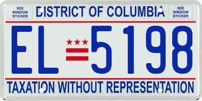 DC license plate EL5198
