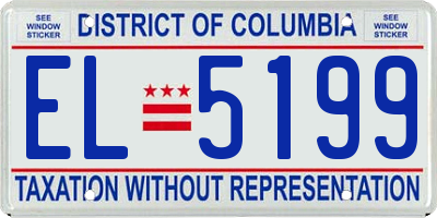 DC license plate EL5199