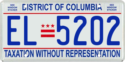 DC license plate EL5202