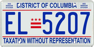 DC license plate EL5207