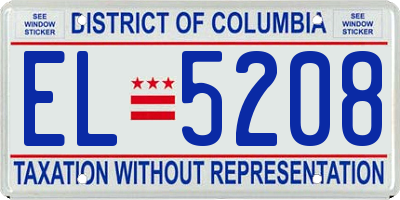 DC license plate EL5208