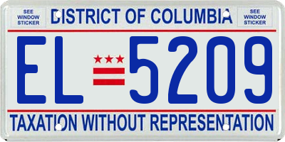 DC license plate EL5209