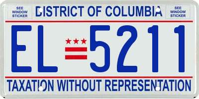 DC license plate EL5211