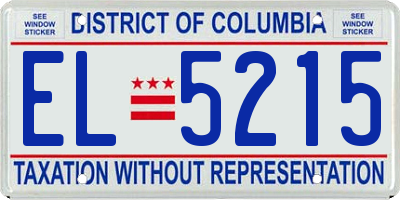 DC license plate EL5215