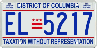 DC license plate EL5217