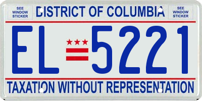 DC license plate EL5221