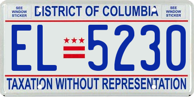 DC license plate EL5230