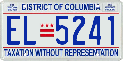 DC license plate EL5241