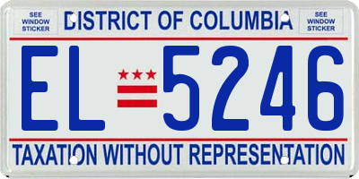 DC license plate EL5246