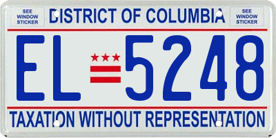 DC license plate EL5248
