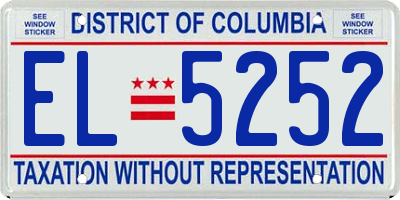 DC license plate EL5252
