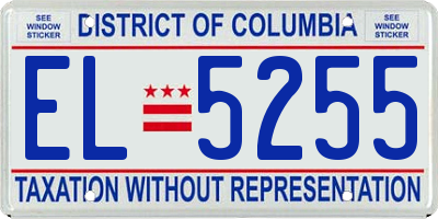 DC license plate EL5255