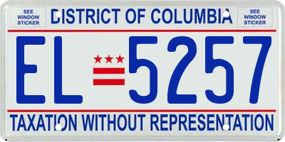 DC license plate EL5257