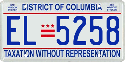 DC license plate EL5258