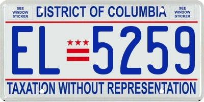 DC license plate EL5259