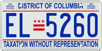DC license plate EL5260