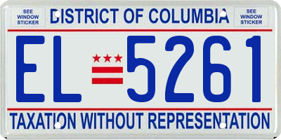DC license plate EL5261